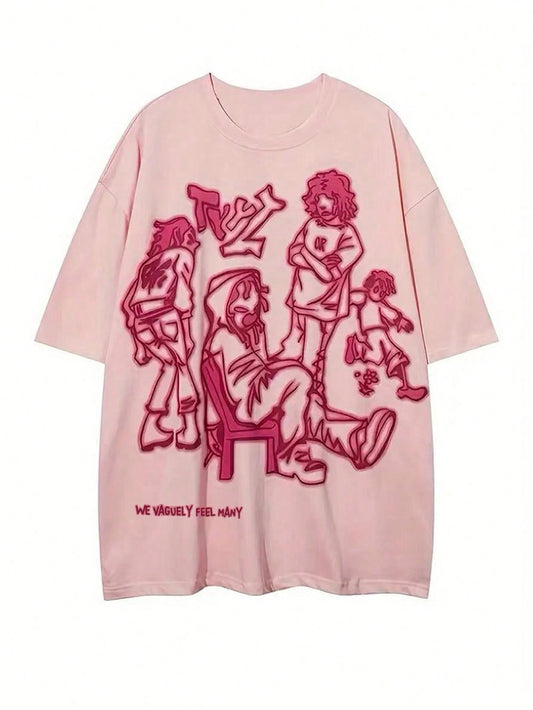 Women's Character & Letter Printed T-Shirt