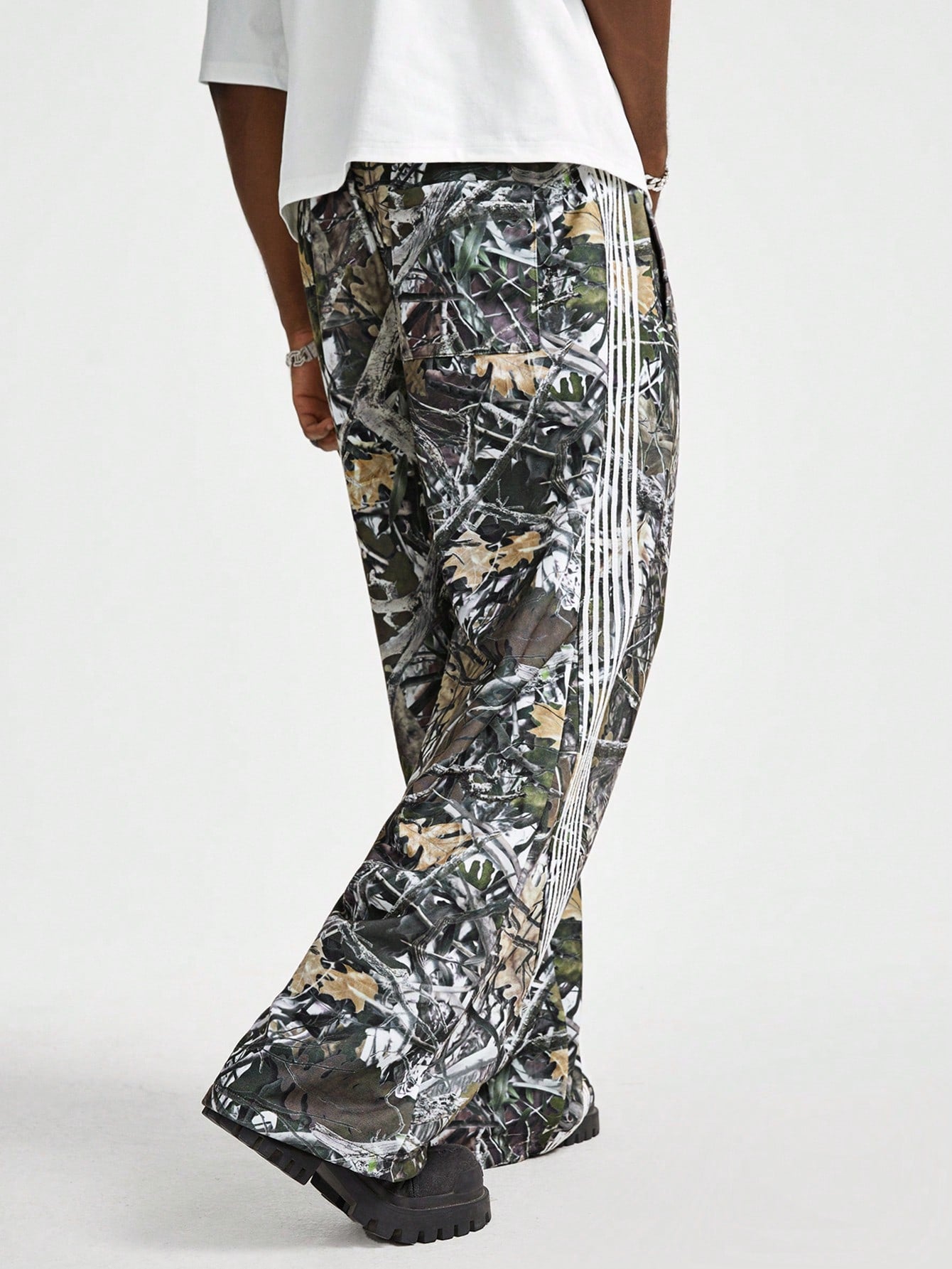 Men's Loose Fit Digital Print Woven Long Pants