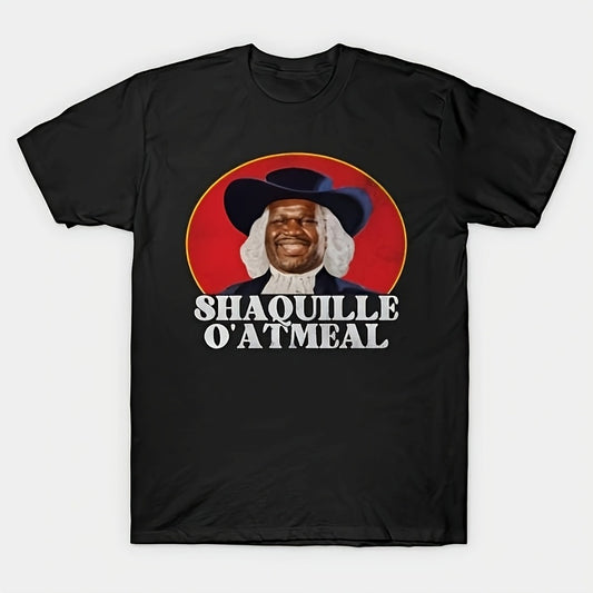 Shaquille Oatmeal Meme T-Shirt 220g, Pure, Heat Transfer Printed T-SHIRT